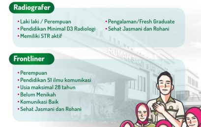 LOKER RADIOGRAFER DAN FRONTLINER RS SARI ASIH SERANG